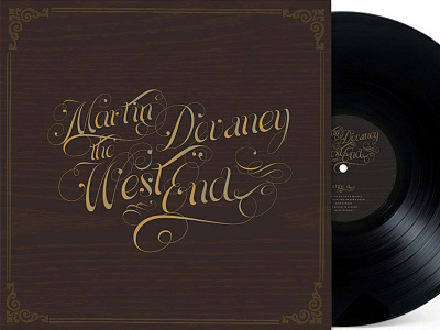 Martin Devaney West End LP cover album art album cover music script wood