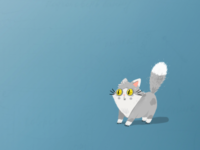 Чего боиться кыса? | What frightened the cat? cat design drawing illustration