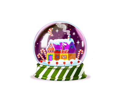 Snow globe^^ christmas holiday illustration