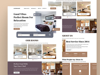 Hotel Landing Page beginner design hotel website landing page ui ui design website