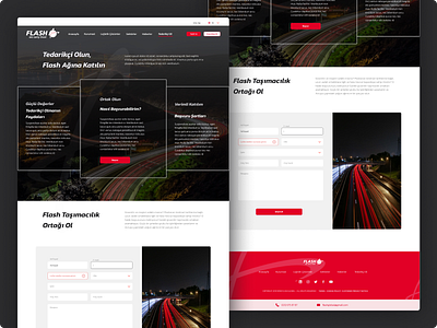 Flash Transport & Logistics Solutions analysis design mobile ui ux website