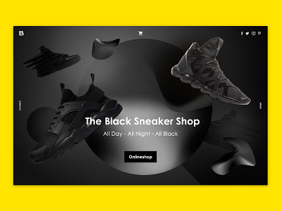 Daily UI Challenge #003 - Landing Page black daily ui daily ui 003 gradient landing page shoes sneaker typography ui uidesign