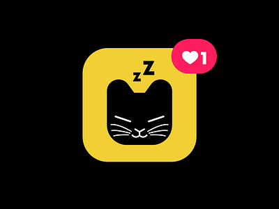 Daily UI Challenge #005 - App Icon app app icon cat cat logo daily ui daily ui 005 heart uidesign