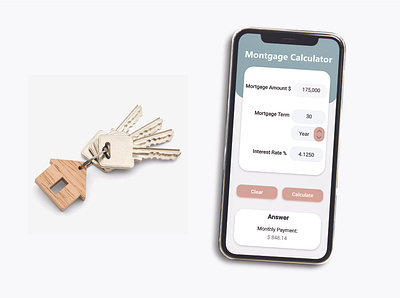 Mortgage calculator page adobexd app experience geometric illustrator ui user experience user interface design ux