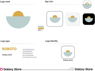 App icon Galaxy store app branding design illustration logo minimal mobile samsung galaxy typography ui ux vector