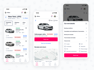 Rent a Car app booking booking app booking system car car rental mobile mobile app rent ui uiux ux