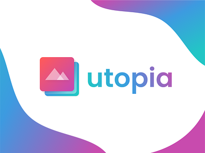 Utopia Logo 3d brand design branding design gradient graphic icon illustration logo logo design utopia
