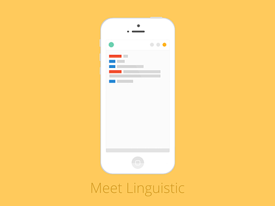 Linguistic Mobile iPhone Mockup app exchange flat iphone language linguistic mobile mockup