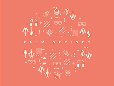 Feel Good Icons iconography illustration line icons palm springs