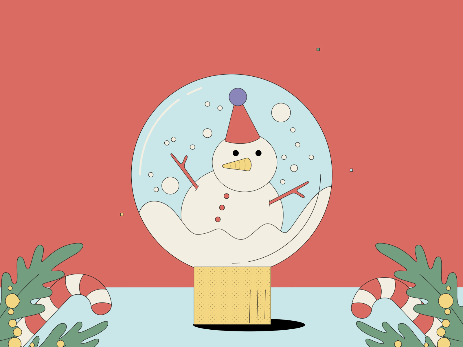 Christmas is coming - snow globe animation christmas design illustration motion graphics snow globe vector