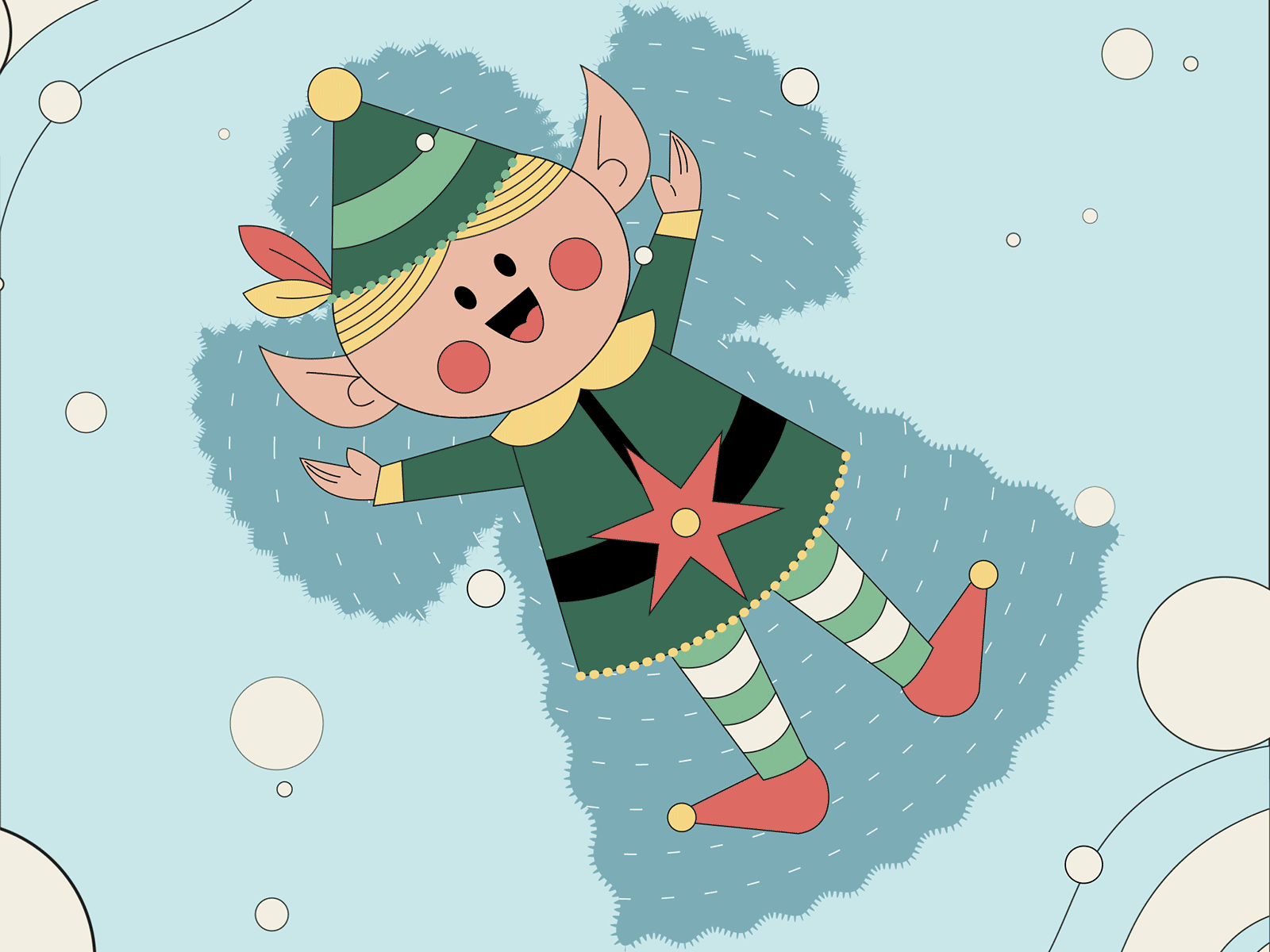 Christmas is coming - Elf animation christmas design elf illustration motion design motion graphics snow