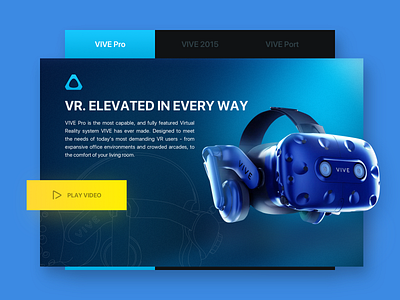 HTC Vive Pro blue clean design htc htcvive mobile ui ux vive vr web