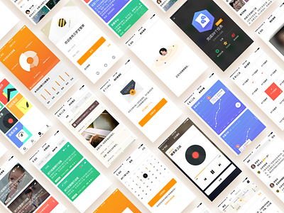 Bee All 3 Final baby badge bee cards chart clean dashboard design icons ios mail mobile music orange ui ux