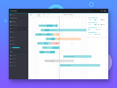 Antodo Calender blue calendar chart clean dashboard design gantt chart icons logo ui ux web