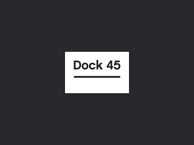 Dock 45 branding icon identity logo logotype rebrand typography