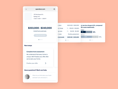 Home Value Dashboard - Wireframe card carousel chat dashboard estimate figma mobile product product design simple swipe ui ux value wireframe