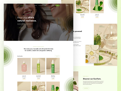 Skin Care Website beauty beauty product beauty website clean cosmetic packaging cosmetics landing page lotion makeup minimal product design skin care ui user experience user interface ux visual design web design web template website