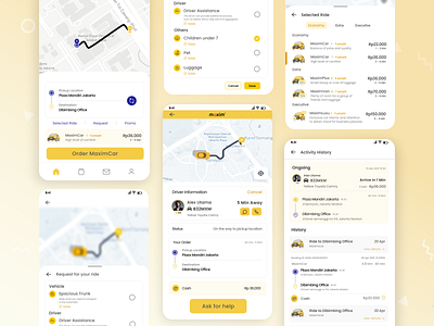 Online Transportation - Maxim Redesign app delivery app design study transport transport apps transportation design ui ui design
