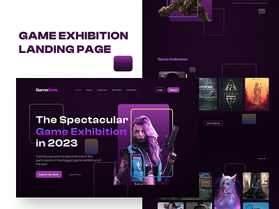 Game Exhibition Landing Page - Website Design