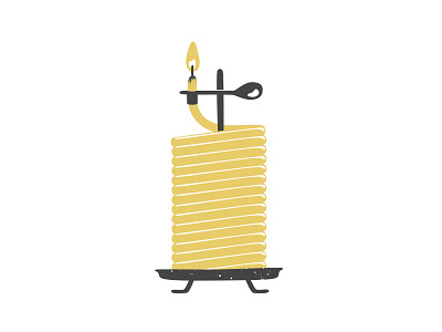 Candle birthday candle icon illustration