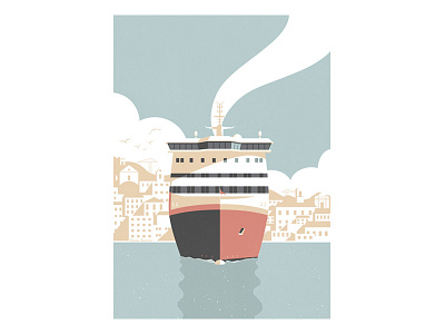 Ferry cruise ferry illustration port ship travel