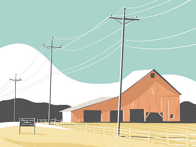 Indiana barn countryside illustration indiana ipad pro procreate