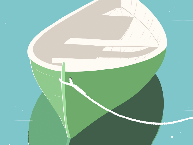 Boat on the Lake procreateclub illustrator illustration procreate lake boat