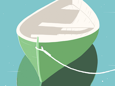 Boat on the Lake boat illustration illustrator lake procreate procreateclub