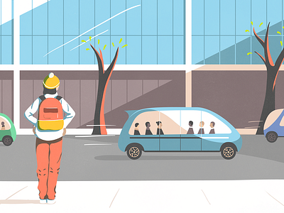 Autonomous Vehicles autonomous vehicles future illustration vector illustration