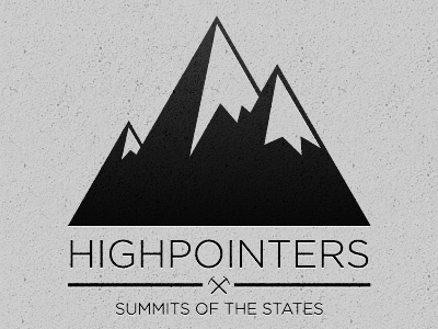 Highpointers Logo (with effects) logo mountains