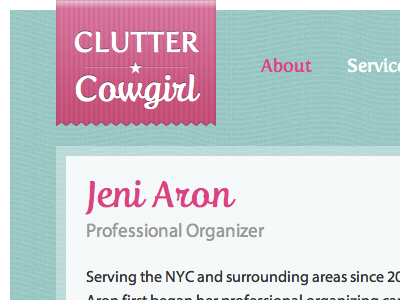 Clutter Cowgirl - Detail css fertigo fertigo script html organizing patterns ribbon textures webdesign