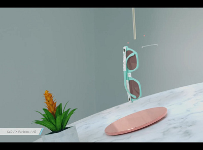 AR Glasses Wayfinding Concept animation c4d modeling redshift3d