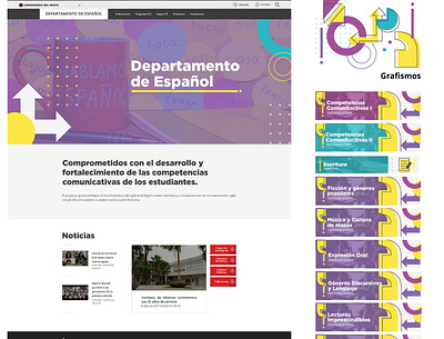 "Departamento de Español" Landing Page landing page landingpage ux ux ui ux design uxdesign uxui web web design webdesign website website design