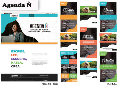 "Agenda Ñ" Landing Page and Social Media Post