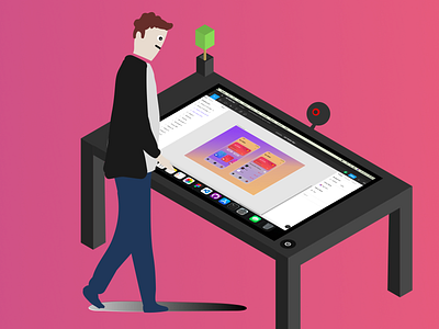 002 - Smart Desk (MacOs) apple c computer design desktop future product ui ux vector