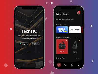 009 - TechHQ app apple branding design graphic design icon illustration ios iphone logo mobile tech typography ui ux vector