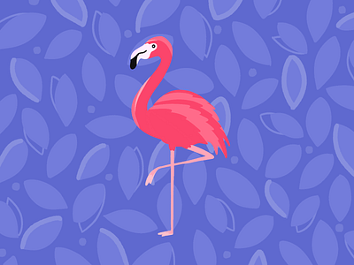 Flamingo 🦩 adobe adobe illustrator creative design doodles dribbleweeklywarmup flamingo fresco illustration pink purple sweet