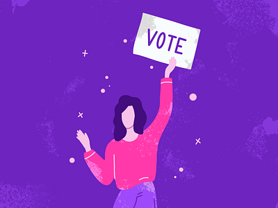VOTE 🖍 stem op een vrouw adobe adobe illustrator creative creativity design fresco girl handdrawing illustration power procreate vector vote woman