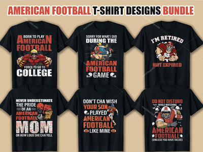 American Football T Shirt Design Bundle by Ruku Moni on Dribbble