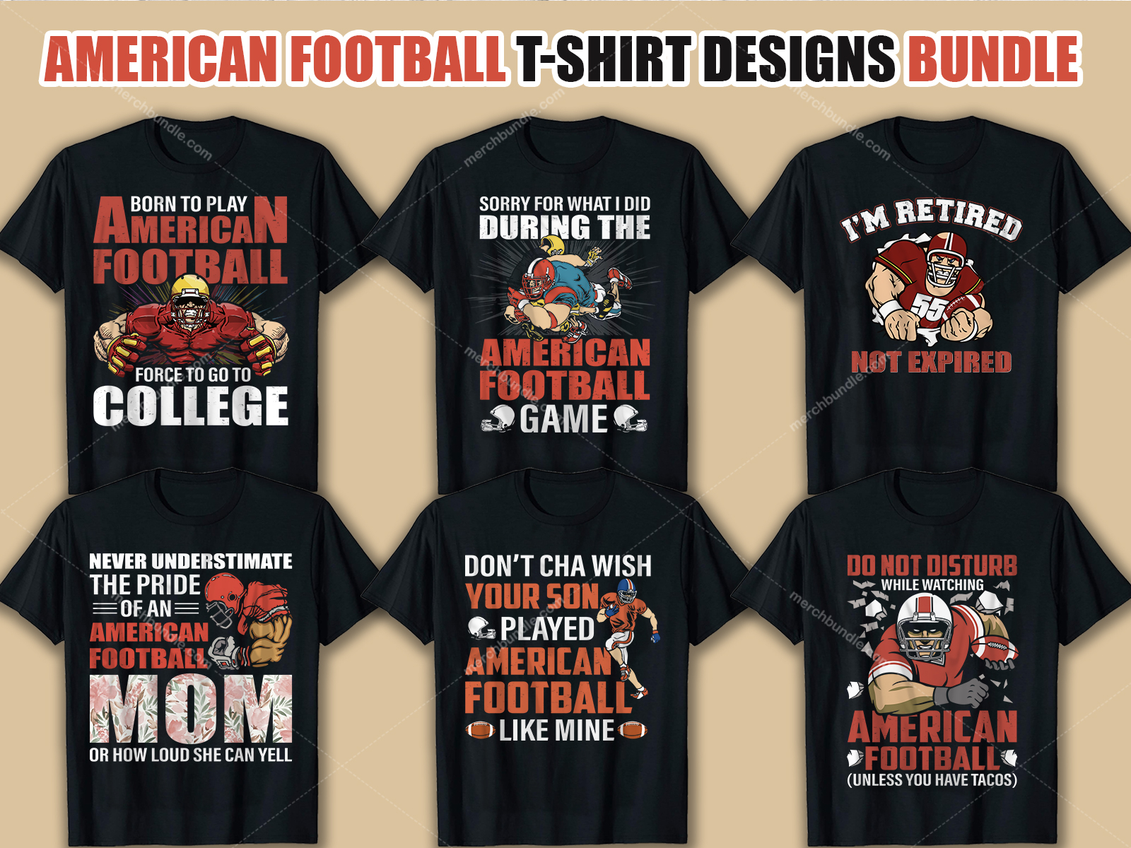 American Football T Shirt Design Bundle by Ruku Moni on Dribbble