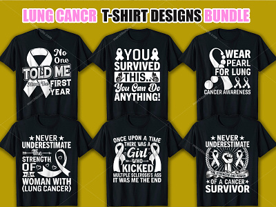 Lung Cancer T-Shirt Design Bundle