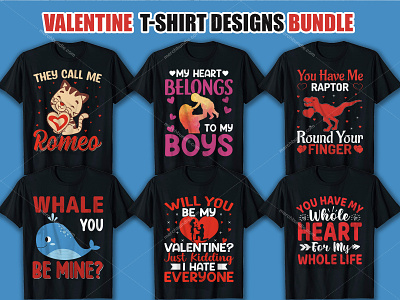 Valentines T-Shirt Design Bundle