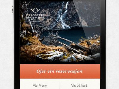 iPhone site Brasserie Posten identity iphone norway
