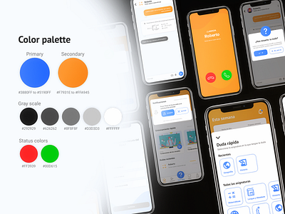 Color palette - mobile educational app app color design education mobile palette ui