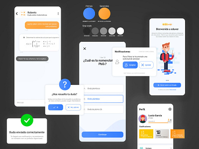 mobile educational app app chat design education mobile ui