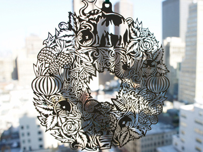 Laser cut ornament (with a view!) holiday lasercut print