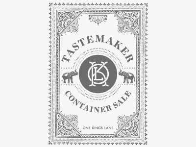 Tastemaker Container Sale logo branding illustration logo typography