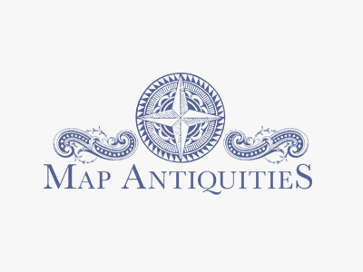 Map Antiquities logo branding illustration logo typography