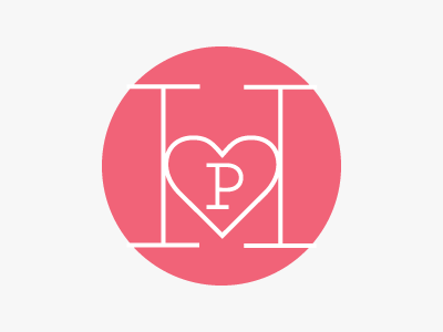 Paper Heart monogram branding logo monogram