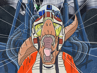 Rebellion Rex - Star Wars Dinosaurs dinosaurs illustration sketch star wars